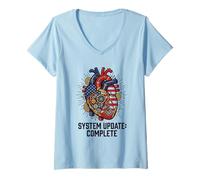 Women's Heart Surgery Survivor System Update Complete V-Neck T-Shirt