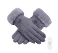 Women's Heated Gloves - Fast Heating Text Messaging Gloves, Rechargeable USB and Hot Electric Glove, Temper 3 Levels Warm Electric Glove