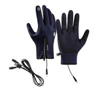 Women's Heated Gloves, Touchscreen Gloves, Rechargeable Hand Warmer Gloves Waterproof Adjustable Winter Ice Skating Cycling Gloves