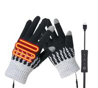 Women's Heated Gloves - Winter Thermal Gloves, USB Heating Gloves for Cycling | 9.06x5.31 Inch 3-Level Adjustable Snowboard Gloves, Cashmere Snowboard Gloves