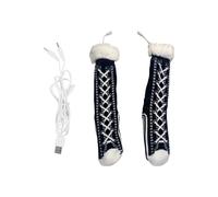 Women's Heated Socks - Warm Heating Socks | Professional Non-Slip Winter Thermal Shoes, Advanced Electric Fibre Heating Wire Equipment, Comfortable Indoor and Outdoor Boot Accessories, Warming Socks