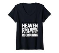 Women's Heaven is My Home Recruiting V-Neck T-Shirt