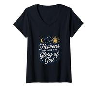 Womens Heavens Declare The Glory of God V-Neck T-Shirt