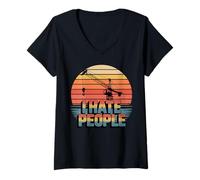 Womens Heavy Equipment Crane Operator V-Neck T-Shirt