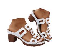 Women's Heel Sandals Orthopedic Open Toe Ankle Strap Wide Fit Cushion Walk Leather With Adjustable Buckle Comfort Wedge Platform Summer Casual For Daily Walking Holiday
