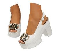 Women's Heel Sandals Orthopedic Open Toe Ankle Strap Wide Fit Cushion Walk Leather With Adjustable Buckle Comfort Wedge Platform Summer Casual For Daily Walking Holiday