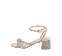 Women's heeled sandals Buffalo Lilly Spark - Vegan Glitter Beige 38