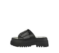 Buffalo Women's Slipper Pluto Slide Buckle Faux Leather Vegan Black DS26BF01 BN1602333, Black, 8 UK