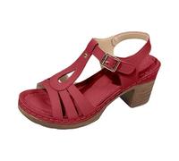 Womens Heeled Sandals with Sling Strap UK Open Toe Wide Fit Comfort Cushioned Chunky Block Heels Slingback Sandals Footwear