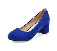 Womens Heels Women's Velour Dirndl Shoes with Straps Elegant Dance Shoes Ankle Strap Heel for Weddings Oktoberfest and Party Blue