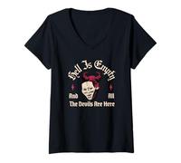 Womens Hell is empty Shakespeare Quote V-Neck T-Shirt