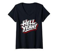 Women's Hell Yeah Funny Ready for Anything V-Neck T-Shirt