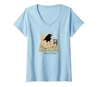 Women's Hello Crow in the Living Room V-Neck T-Shirt