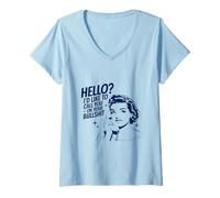 Womens Hello I'd Like to Call You On Your Bullshit V-Neck T-Shirt