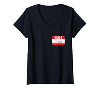 Womens Hello My Name is Grace Funny Name Tag V-Neck T-Shirt