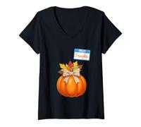 Women's Hello My Name is Pumpkin Eaters Anonymous V-Neck T-Shirt
