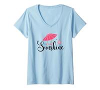 Women's Hello Sunshine Summer V-Neck T-Shirt