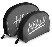 Womens Hello Travel Cosmetic Bags Waterproof 2PC Makeup Clutch Pouch Cosmetic and Toiletries Organizer Bag Portable Travel Toiletry Pouch Girls