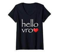 Womens Hello Vro Meme V-Neck T-Shirt