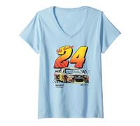 Womens Hendrick Motorsports Jeff Gordon #24 Racing Car Poster V-Neck T-Shirt