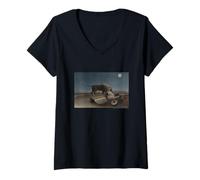 Women's Henri Rousseau The Sleeping Gypsy V-Neck T-Shirt