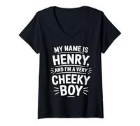 Womens Henry Funny Joke Humor Men Brother Uncle Son Friend Boy V-Neck T-Shirt