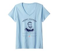 Womens Henry Hudson Sea Explorer Navigator Northeast Passage V-Neck T-Shirt