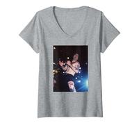 Womens Henry Rollins Black Flag Singer & Comedian by Andy Willsher V-Neck T-Shirt