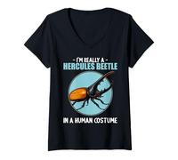 Womens Hercules Beetles Hercules Beetle V-Neck T-Shirt