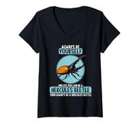 Womens Hercules Beetles Hercules Beetle V-Neck T-Shirt