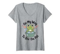 Womens Here for The Tea V-Neck T-Shirt