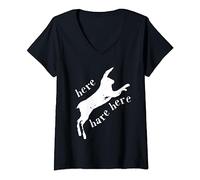 Womens Here Hare Here T-shirt Rabbit Stew V-Neck T-Shirt