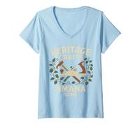Womens Heritage Crafts Shirt Amana Iowa Tools Retro Artisan Art V-Neck T-Shirt