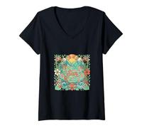 Women's Heritage Sun Rising Cultural Unity Nature V-Neck T-Shirt