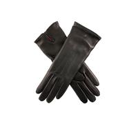 Women's Heritage Three-Point Cashmere-Lined Leather Gloves - BLACK / 7.5