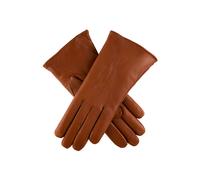 Women's Heritage Three-Point Fur-Lined Leather Gloves - COGNAC / 8