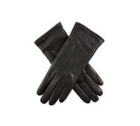 Women's Heritage Three-Point Lambswool-Lined Leather Gloves - BLACK / 7