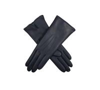 Women's Heritage Touchscreen Three-Point Cashmere-Lined Leather Gloves - NAVY / 7