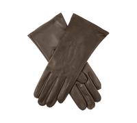 Women's Heritage Touchscreen Three-Point Silk-Lined Leather Gloves - MOCCA / 6.5