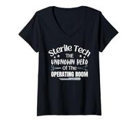 Women's Hero of The Operating SPD Tech Sterile Processing Technician V-Neck T-Shirt
