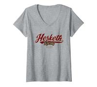 Womens Hesketh Racing UK World Champion Team Logo College Classic V-Neck T-Shirt