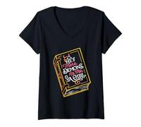 Womens Hey There Demons, It's Me, Ya Girl Monster Romance Book V-Neck T-Shirt