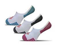 Women's Hidden No Show Socks- 3 Pair, Pink Assortment, Small-Medium