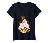 Womens Hide n Seek Champions Till 2025 Viral Kiss Cam Scandal Meme V-Neck T-Shirt