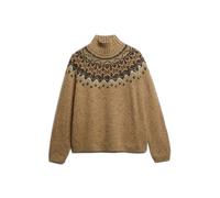 Superdry Fairisle High Neck Sweater Brown XL Woman