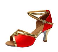 Women's High Heels Open Toe Flat Summer Sandals Ankle Strap Elegant Fancy Pumps Dress Shoes Mary Jane Evening Party Wedding Prom Chunky Heels Ladies Block Walking Footwear Size 3.5-7