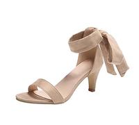 Womens High Heels Open Toe Flat Summer Sandals Mary Jane Evening Party Wedding Prom Kitten Heel Ankle Strap Elegant Bowknot Pumps Dress Shoes 2025 Block Walking Footwear Size 3-7.5