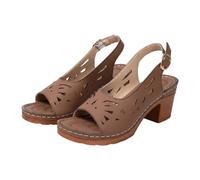 Women's High Heels Sandals Heel Shoes Open Slingback Pumps with Block Heel Sandals with Soft Footbed Summer Shoes Wide Feet Women's Sandals Lightweight Outdoor Sandals Hiking Shoes, Z1 coffee, 9 UK