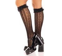Women's High Knit Socks Leg Avenue Noir TU