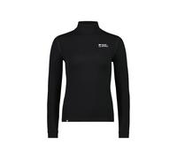 Mons Royale - Première couche technique en laine de mérinos à col montant - Cascade W Merino Base Layer Mock Neck Long Sleeve Black for Women in Wool - Size M Black M